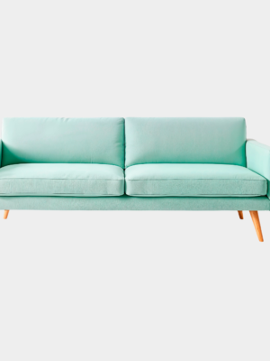 Modern Mint Upholstered Sofa