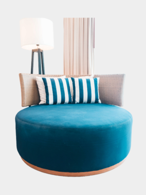 Round Velvet Daybed Sofa