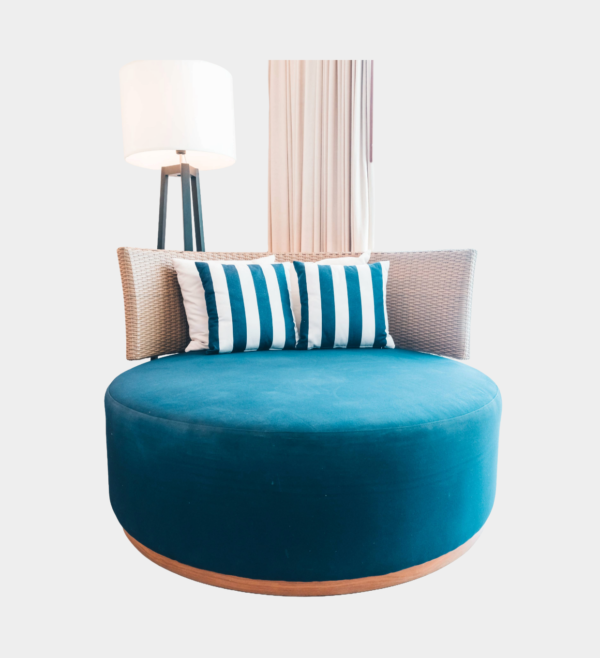 Round Velvet Daybed Sofa