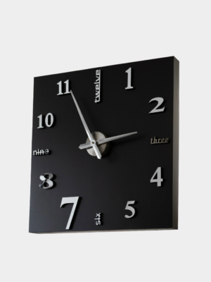 Modern Black Square Wall Clock