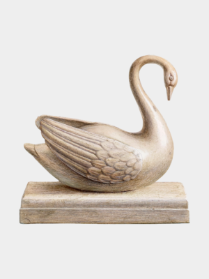 Rustic Swan Table Ornament